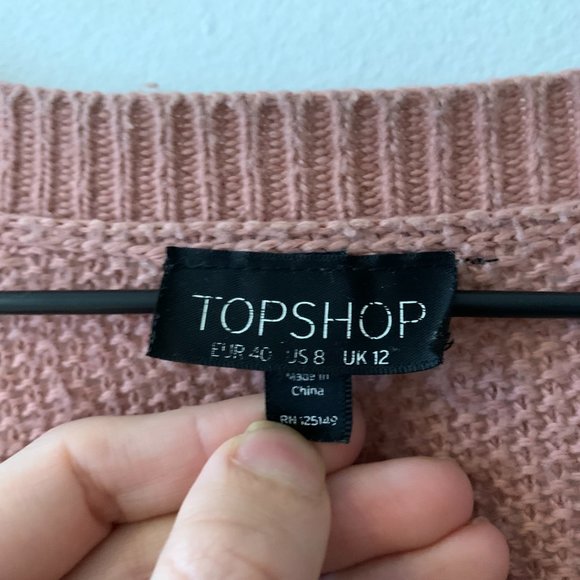 Pink Knit Topshop Cardigan - Picture 4 of 7